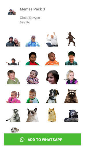 Animated memes Stickers for WhatsApp 2021 screenshot 6