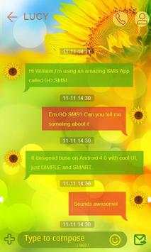 (FREE) GO SMS SUNFLOWER THEME 3 تصوير الشاشة