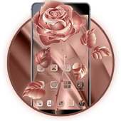 Rose Gold Rosette Live Wallpaper