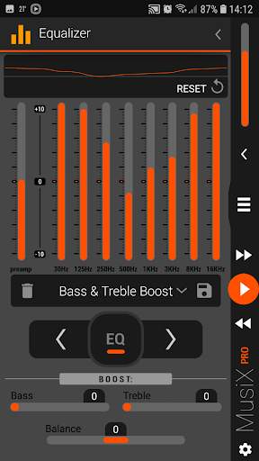 MusiX Material Dark Orange Skin for music player screenshot 3