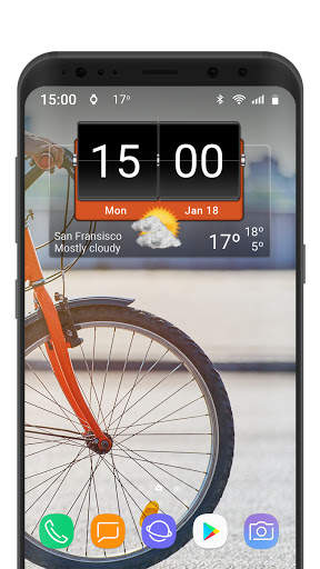 3D Flip Clock Theme Pack 01 screenshot 2