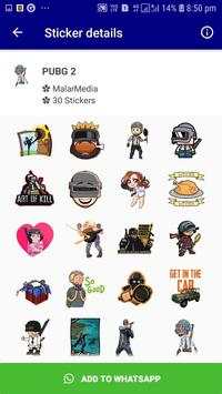 NEW PUBG Stickers for Whatsapp - PBG Game Stickers screenshot 5
