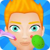 boy fashion salon game logo
