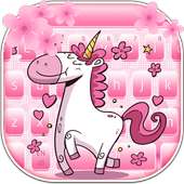 Pink Cute Unicorn Keyboard logo