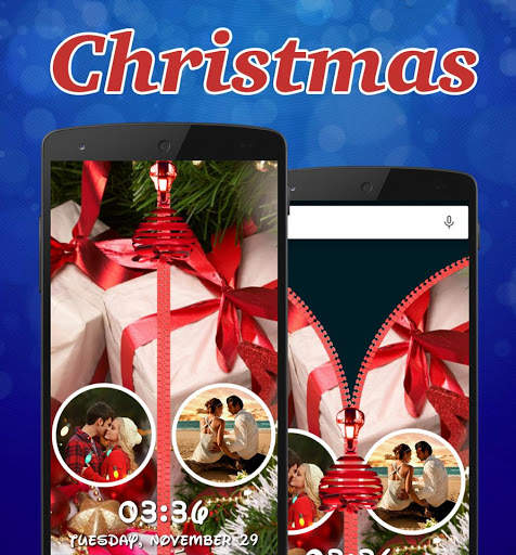 Christmas Zipper Lock Screen screenshot 1