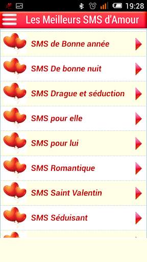 Meilleurs SMS d'Amour Français screenshot 1