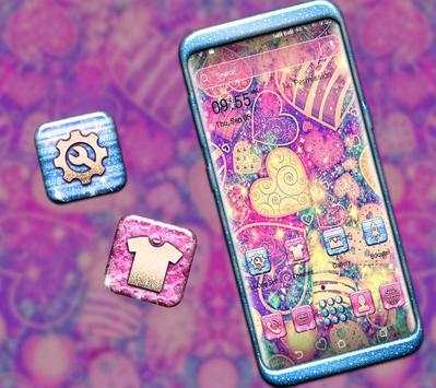 Bling Love Heart Launcher Theme screenshot 3