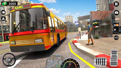Bus Kota Mengemudi 3D-Game Bus screenshot 4