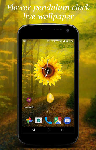 Flower pendulum clock live wallpaper screenshot 8