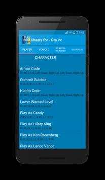 Cheats for Gta Vice City Plus screenshot 6