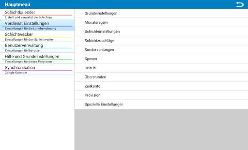 Verdienst Schicht Planer Lite screenshot 11