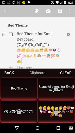 Red Love Emoji Keyboard Theme screenshot 4