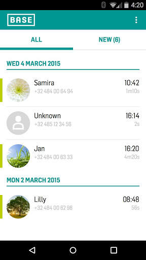 BASE Visual Voicemail screenshot 1