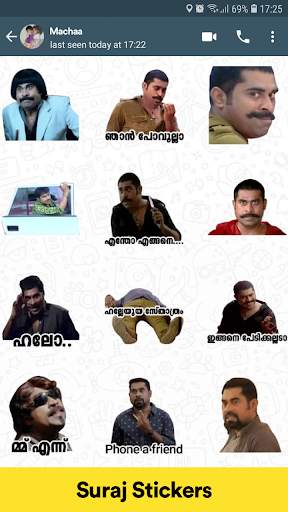 Malayalam sticker Kada: WA Status WAStickerApps screenshot 2