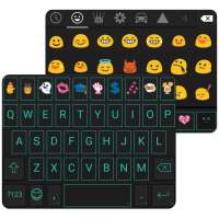 Blue Neon Emoji Keyboard Skin logo