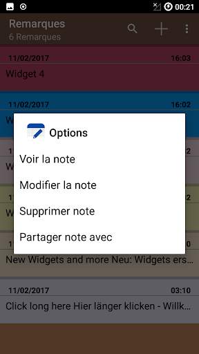 Notes mémo Remarques screenshot 4
