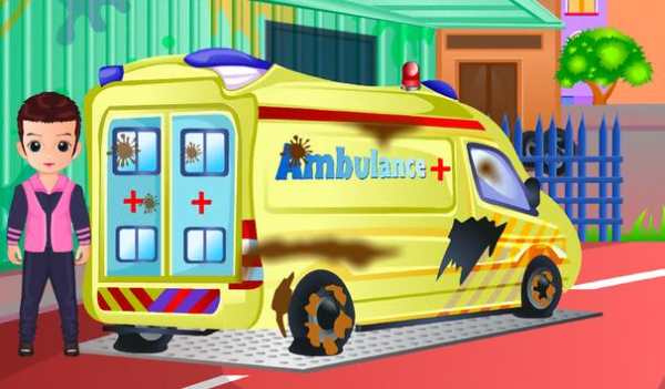 Ambulance wash cleaning games screenshot 9