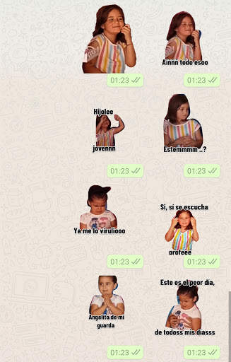 Niña del pastel Stickers para WhatsApp screenshot 2