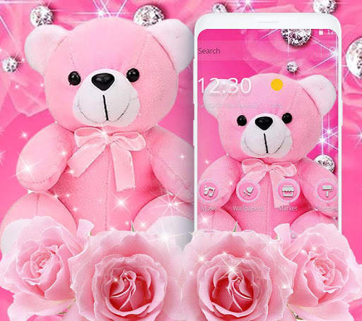 Pink Diamond Teddy Bear Theme screenshot 1