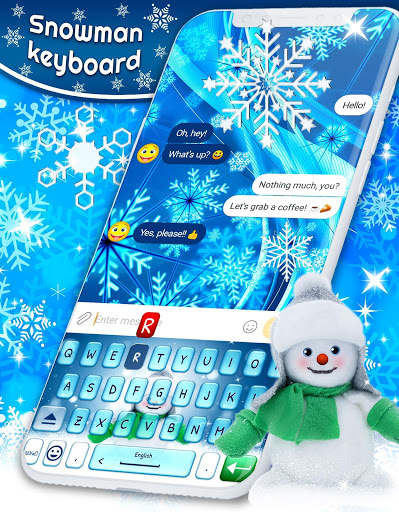 Snowman Keyboard ☃️ Winter Snow Keyboard Theme स्क्रीनशॉट 4