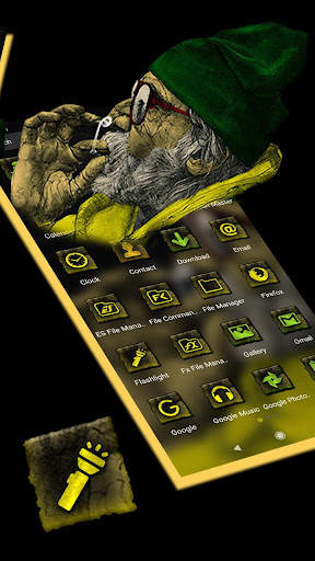 Old Man Smoking Launcher Theme screenshot 2