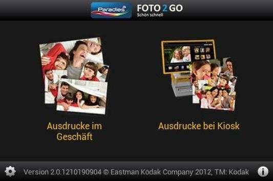 Foto-Paradies Foto2Go Mobile screenshot 1