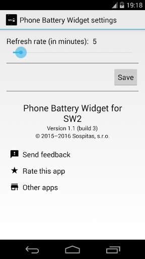 Phone Battery Widget for SW2 screenshot 4