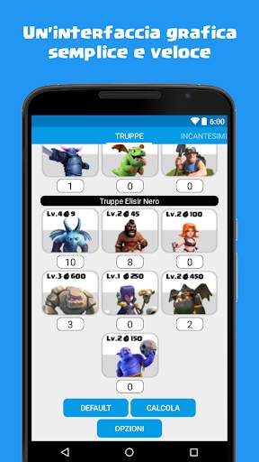 Calculator for Clash of Clans screenshot 2