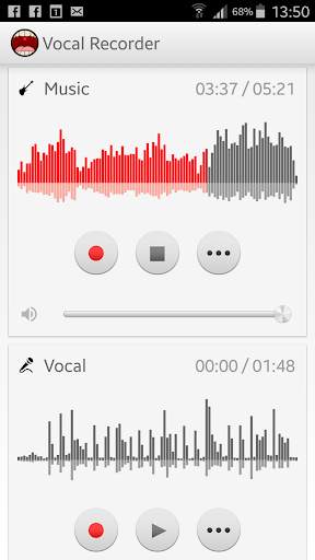 Vocal Recorder TwoTrack Studio screenshot 1
