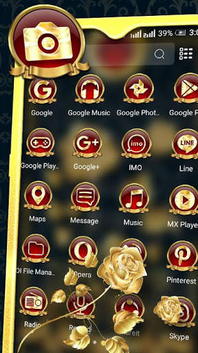 Luxury Rose Gilt Launcher Theme 2 تصوير الشاشة