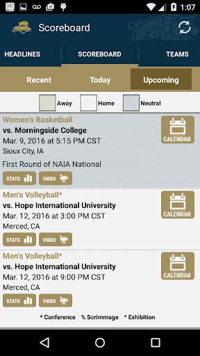 UC Merced Atheltics screenshot 2