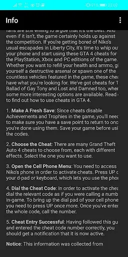 Cheats for GTA IV PC Game screenshot 4