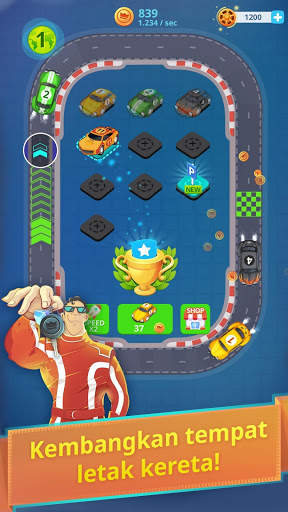 Kereta gabung permainan: Race Cars Merge Games screenshot 2