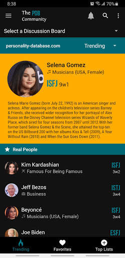 Personality Database: Real & Fictional People screenshot 1