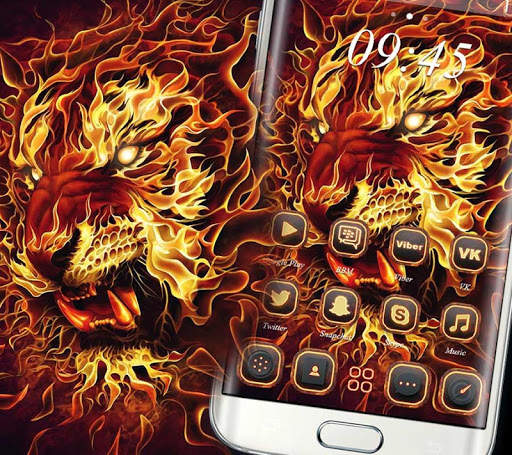 Red Fire Lion Theme screenshot 4