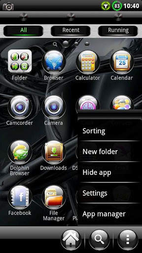 Black Pearl GO Launcher Theme screenshot 2