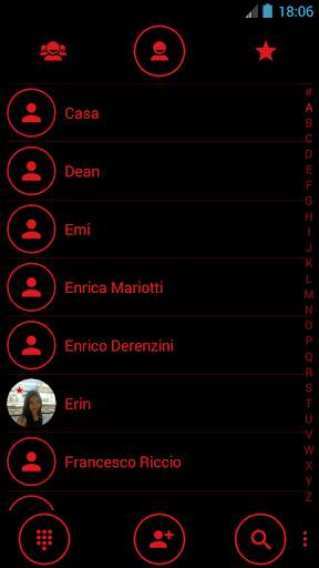 Dialer Theme Circle Black Red screenshot 3