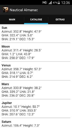Nautical Almanac 2 تصوير الشاشة