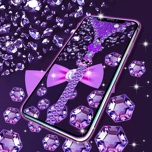 Purple diamond lock screen screenshot 5