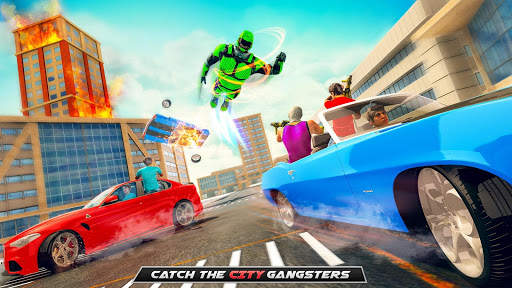 Light Flying Speed Superhero: Rescue Robot Games screenshot 8