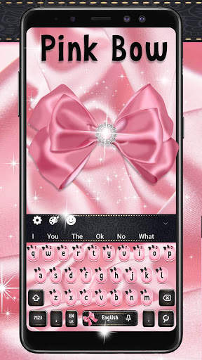 SMS Bowknot Cute Keyboard Theme 2 تصوير الشاشة