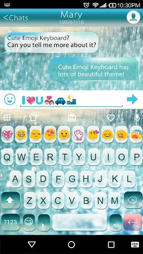 Glass Rainy Emoji Keyboard Art screenshot 1