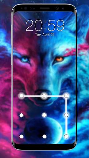 Wolf Pattern Lock Screen screenshot 1