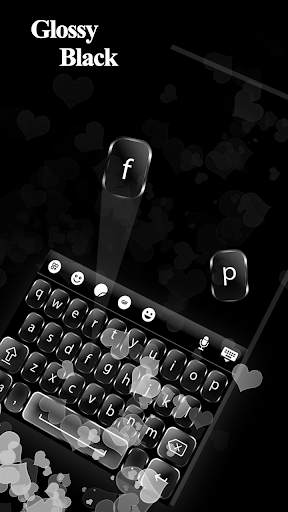 Glossy Black Keyboard Theme screenshot 2