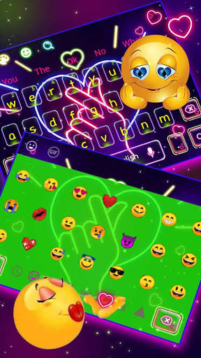 Neon Sweet Love Keyboard स्क्रीनशॉट 3