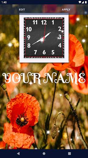Square Analog Clock Wallpaper screenshot 2