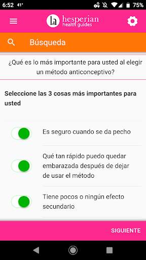 Anticonceptivos screenshot 5