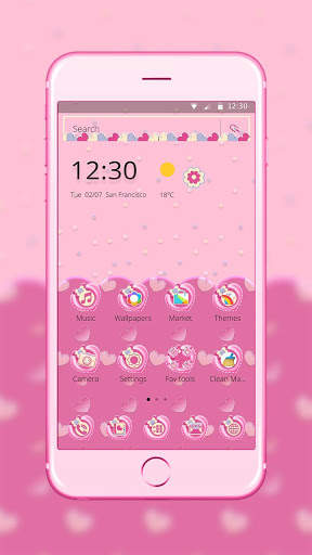 Pink Ribbon Heart Theme screenshot 1