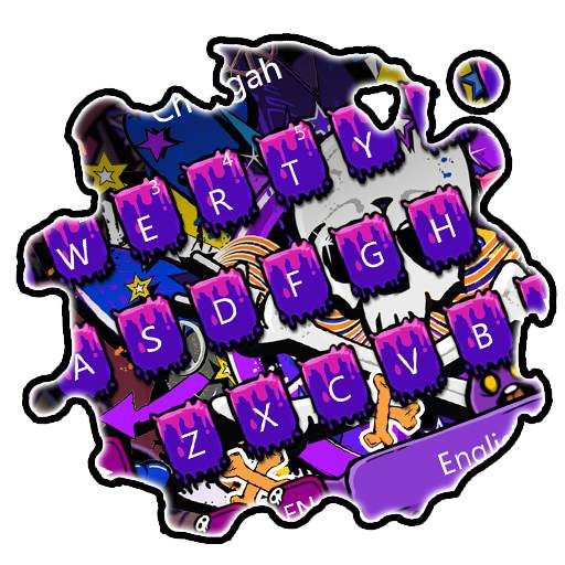 Graffiti Skull Keyboard Theme 10001001