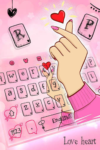 Glamorous Love Heart Keyboard Theme स्क्रीनशॉट 1